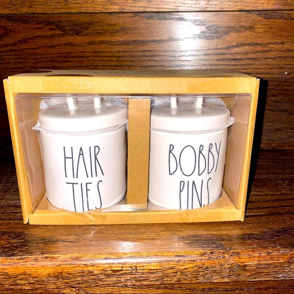 Other - Rae Dunn Hair Ties/Bobby Pins White